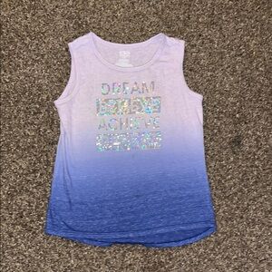 Athletic Works Blue and White Tank Top Casual Sleeveless